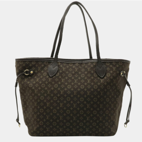 LOUIS VUITTON Louis Vuitton Brown Monogram Idylle Canvas Neverfull MM Tote Bag