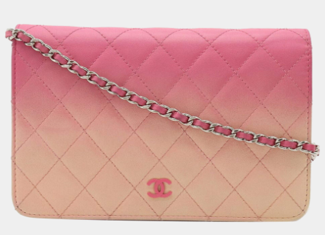 Chanel Multicolor Leather Classic Quilted Wallet On Chain
